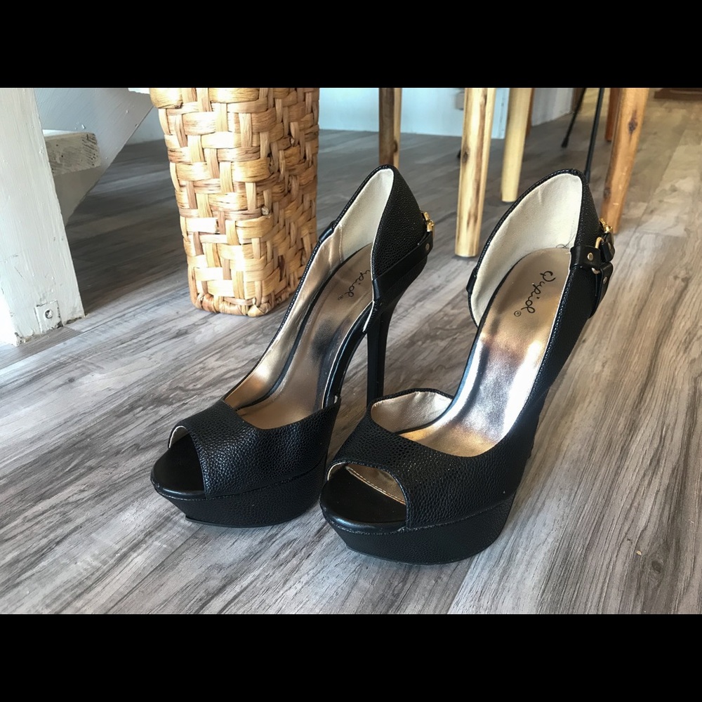 Black Qupid Heels - Size 9